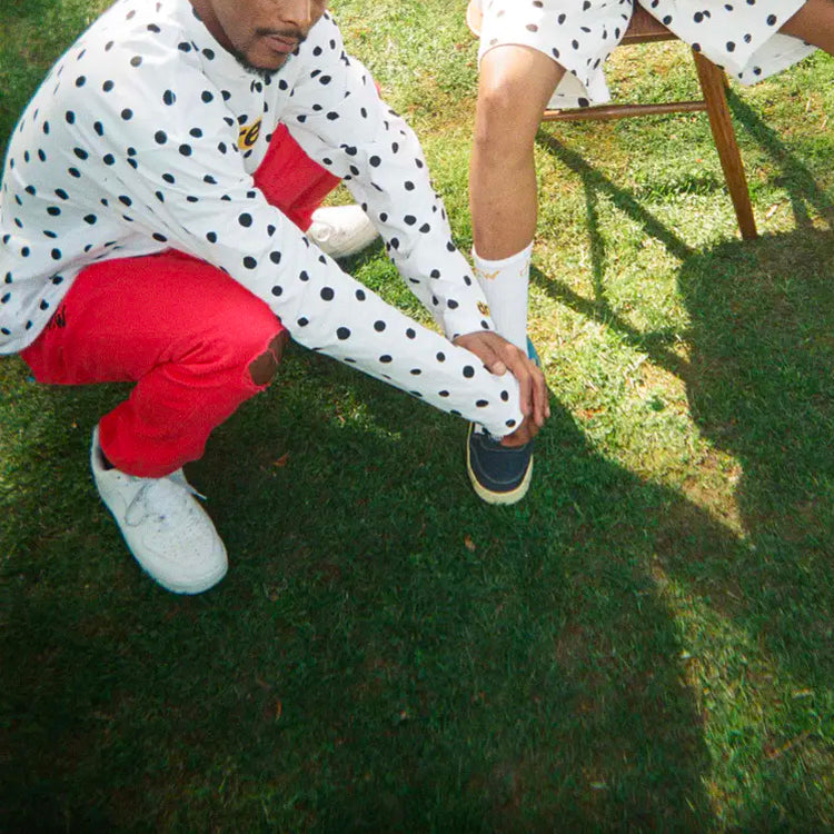 Drew House SS21 Secret ls Tee polka dots Alphabet Long Sleeves Unisex White DR-SS21-32