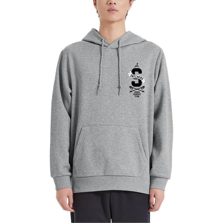 Skechers Cartoon Graphic Drawstring Hoodie 'Navy Black White Grey' L422U239