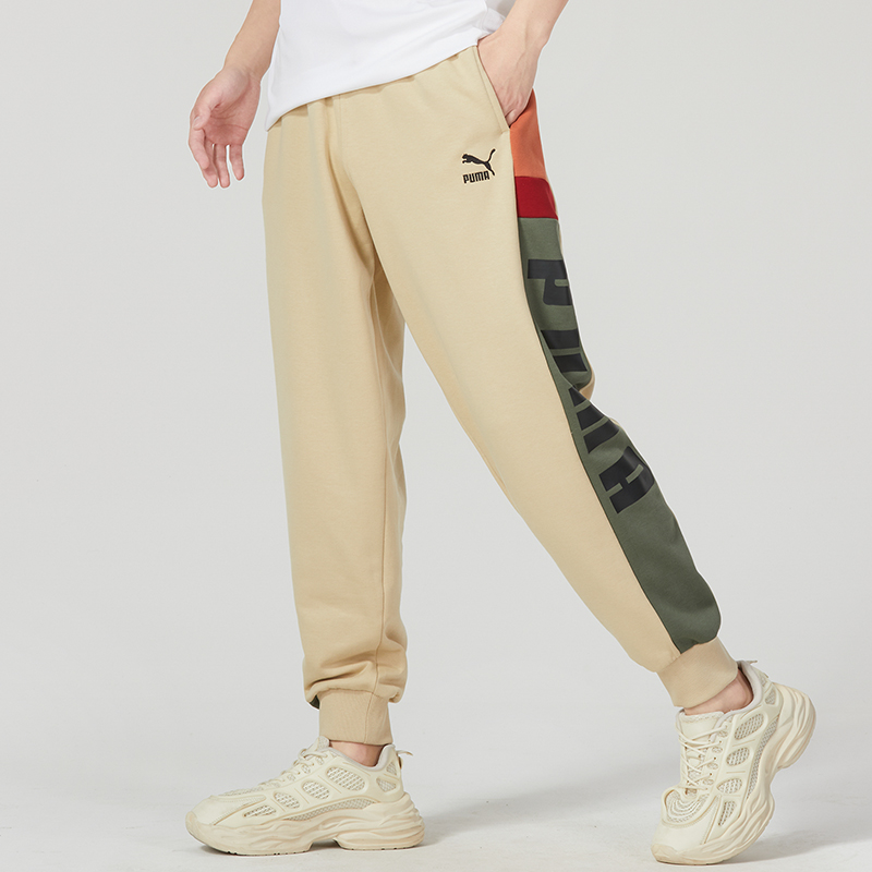PUMA Retro Block Sweatpant 'Beige Grey Red Black' 530714-12