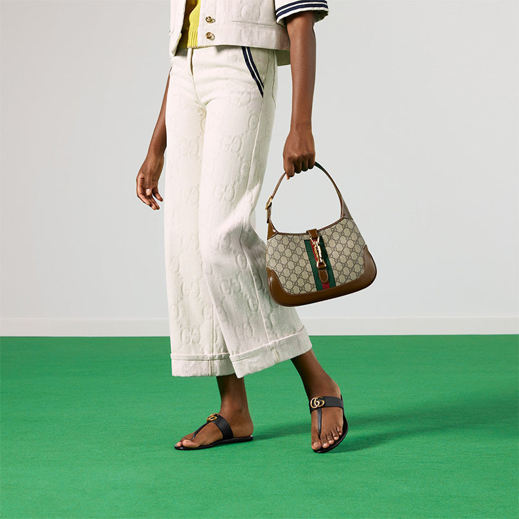 (WMNS) Gucci Jackie 1961 SeriesSingle Shoulder Bag Small 'Red Green Stripes Tape' 636706-HUHHG-8565