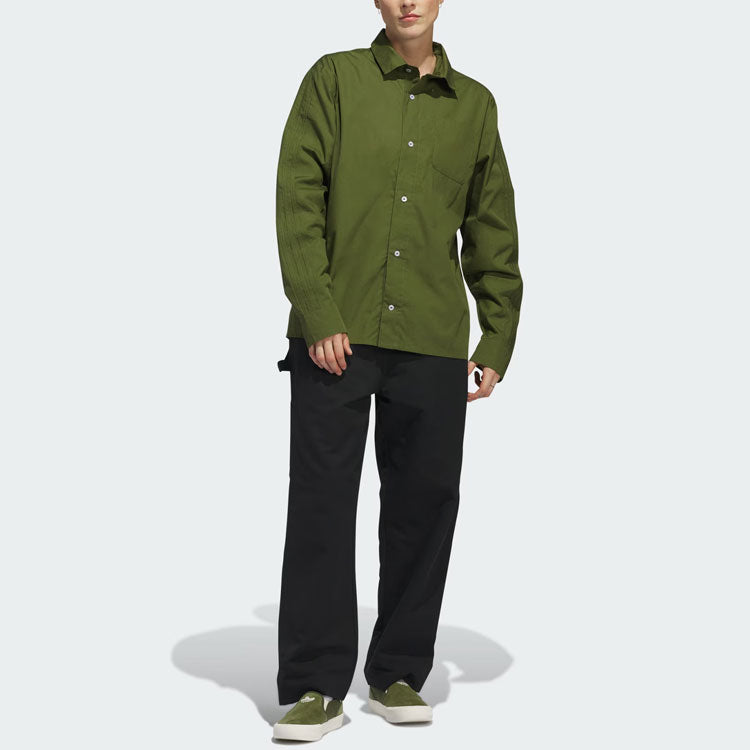 adidas Originals Shmoofoil Button Up Asia Sizing 'Green White' IU0081