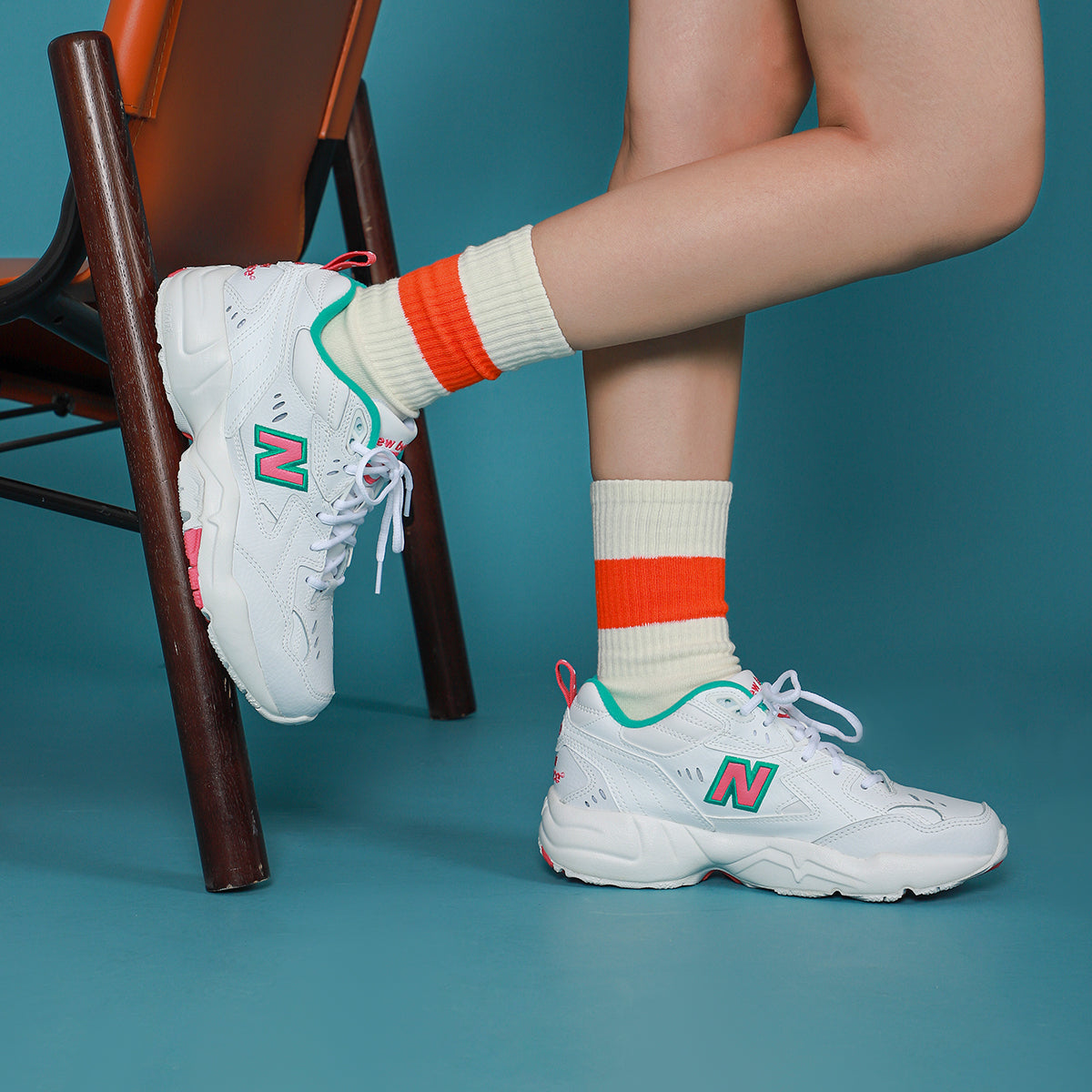 (WMNS) New Balance 608 Series 'White Green' WX608WT1