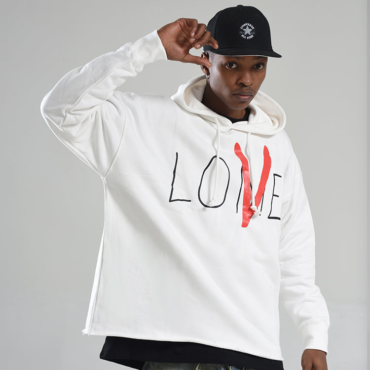 VLONE LOVE Printing Back Large Logo White Red HD-8