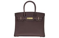 HERMES Birkin Togo Leather Birkin Bag Handbags Women's Ebony
