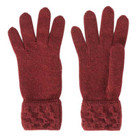 Loro Piana Cashmere Knit Gloves Women's Red