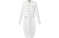LOUIS VUITTON New Quarterly Products Of LV SS22 Denim Jacket Women's White