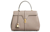 CELINE 16 Calfskin Handbag Medium Size Women's Egg Stone Brown