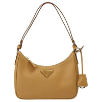 PRADA Leather Shoulder Bag Mini Women's Brown