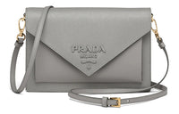 PRADA Saffiano Leather Handbag Women's Gray
