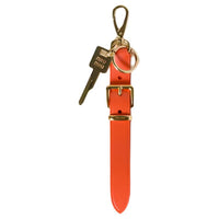 MIU MIU Leather Keychains Women's Orange