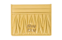MIU MIU Matelassé Nappa Leather Card Holder Card Holder Women's Yellow