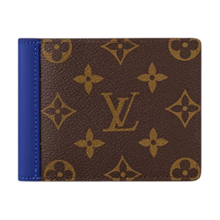 LOUIS VUITTON Multiple Coated Canvas Wallet Men's Indigo