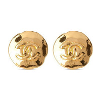 CHANEL 1993 Cc Round Clip on Earrings