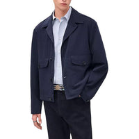 HERMES Jackets Coats Men's Blue