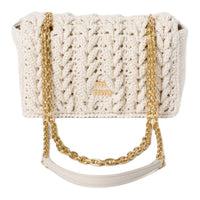 MIU MIU Fabric Crossbody Handbag Shoulder Bag Regular Women's White