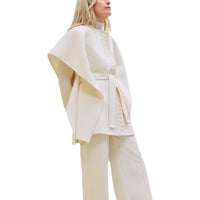 HERMES Cloaks Women's White