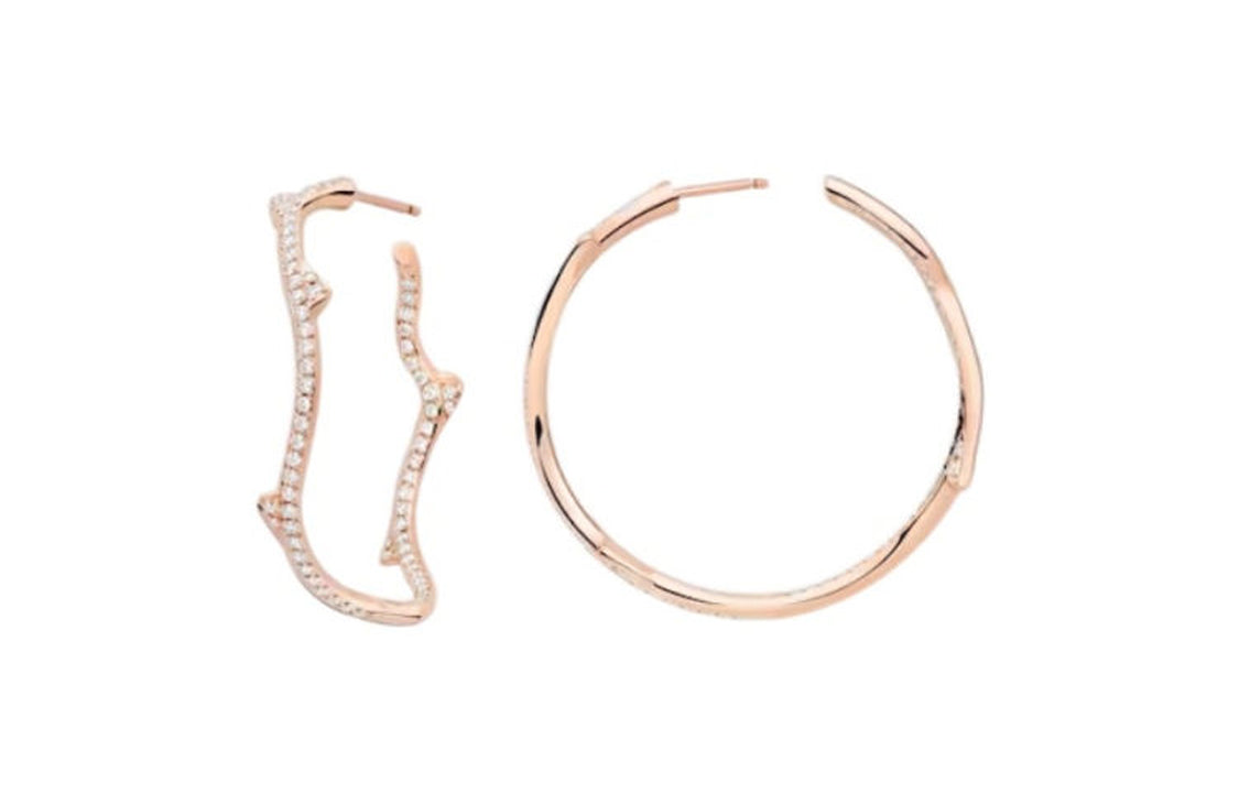 DIOR 18K Rose Gold Diamonds Earrings Women's Rose Gold