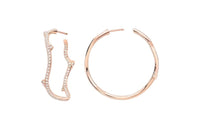DIOR 18K Rose Gold Diamonds Earrings Women's Rose Gold