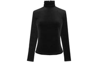 SAINT LAURENT High-neck Velvet T-shirt