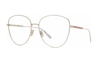 DIOR Metal Irregular Shape Eyeglass Frames Men's Silver