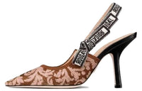 DIOR J'Adior Chunky Heel High Heels 10cm Women's Brown