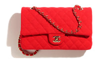 CHANEL Classic Flap CF23C Early Spring Wool Crossbody Bag Shoulder Bag Women's Red