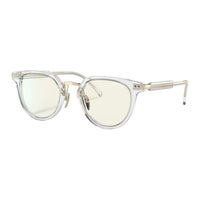 PRADA Acetate Oval Sunglasses Men's Transparent