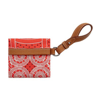 HERMES Silk Coin Purse Women's Orange Gold