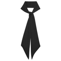SAINT LAURENT Mulberry Silk Silk Scarves Women's Black
