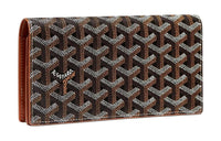 GOYARD RICHELIEU Canvas With Leather Wallet Unisex Brown
