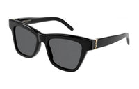 SAINT LAURENT Acetate Rectangular Sunglasses Women's Black