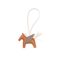 HERMES Calfskin Pendants Unisex Brown