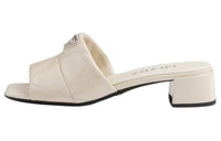 PRADA Patent Slide Slippers Women's White