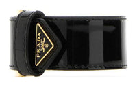 PRADA Logo Emblem Pin Buckle Leather Belts Women's Black