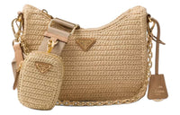 PRADA Re-Edition Nylon Shoulder Bag Crossbody Bag Mini Women's Natural