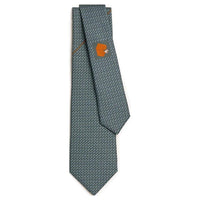HERMES Mulberry Silk Ties Men's Gray