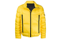 PRADA Solid Color Stand Collar Fitted Down Jacket Men's Yellow