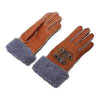 CHANEL 2000s Cc Shearling Gloves