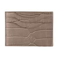 Loro Piana Crocodile Leather Card Holder Women's Light Brown
