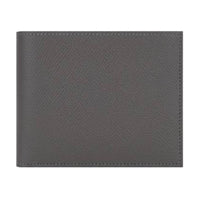 HERMES Citizen Twill Epsom Cow Leather Wallet Men's Gray
