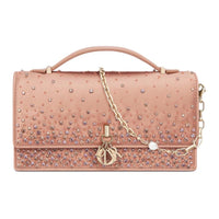 DIOR Satin Fabric Portable Crossbody Bag Shoulder Bag Mini Women's Pink