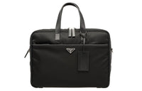 PRADA Nylon And Leather Briefcase Laptop Bag One Shoulder Handbag Crossbody Bag Men's Black