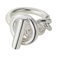 HERMES 925 Sterling Silver Ring Women's Silver