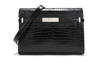 SAINT LAURENT MANHATTAN Bright Leather Shoulder Bag Regular Women's Black