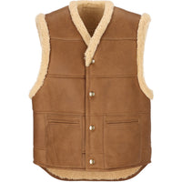 CELINE Oversized Sleeveless Jacket In Curly Lambskin