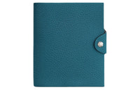 HERMES Togo Calfskin Storage Bag Small Size Women's New Denim Blue