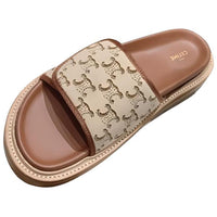CELINE Slide Slippers Women's Brown