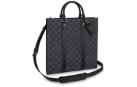 LOUIS VUITTON Sac Plat Coated Canvas Shoulder Bag Crossbody Bag Handbag Regular Men's Black