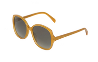 CELINE Acetate Irregular Shape Sunglasses Unisex Yellow