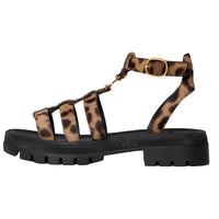 CELINE Roman Sandals Women's Leopard Print